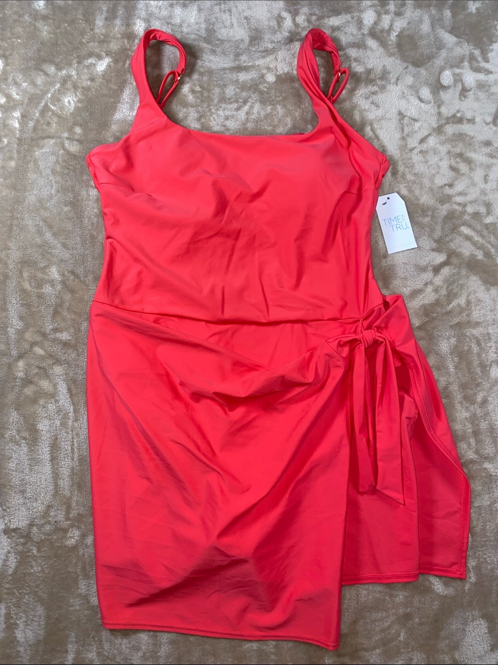 Time and Tru Swimsuit with skirt Tie-Waist